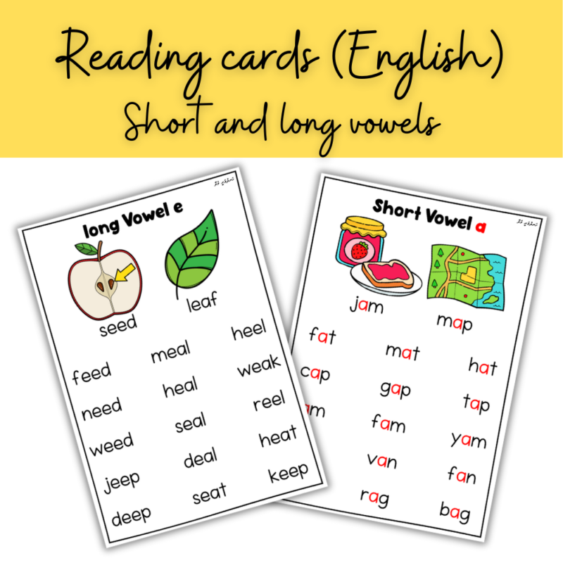 1 Vowel Words (Short and long)