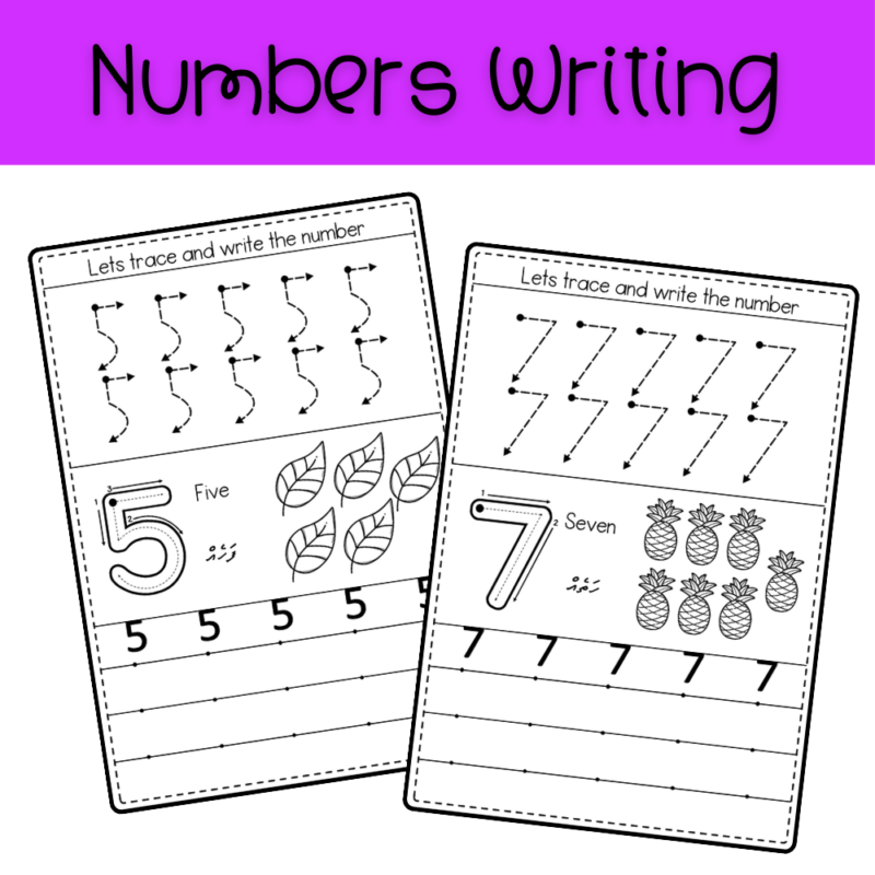 Numbers Writing Book