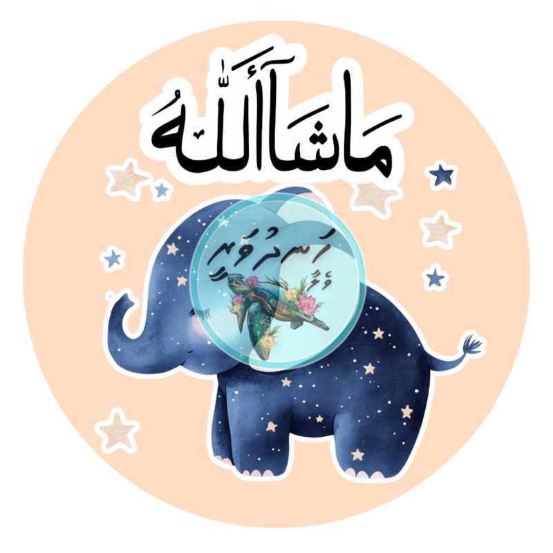 56 Dhivehi Sticker Roll Design - 11 (Fish & Animals)