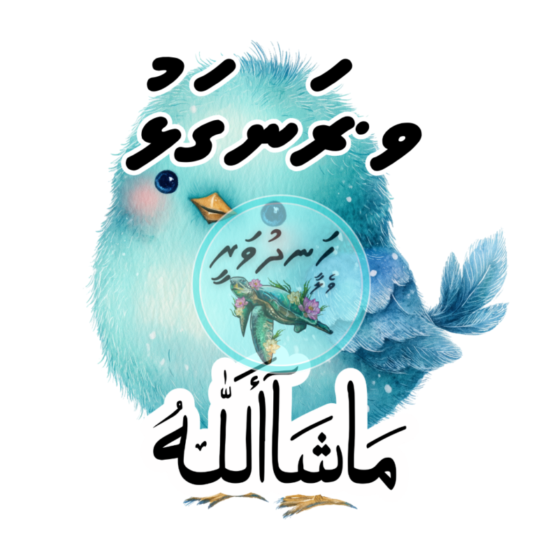 Dhivehi Sticker Roll Design - 12 (Cute Birds)