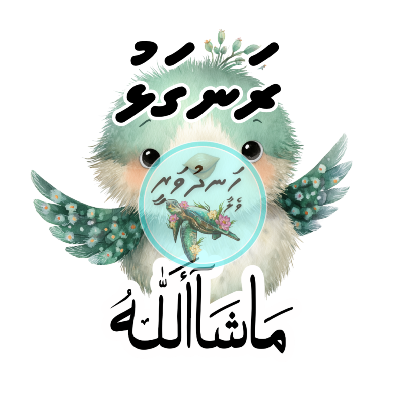 Dhivehi Sticker Roll Design - 12 (Cute Birds)