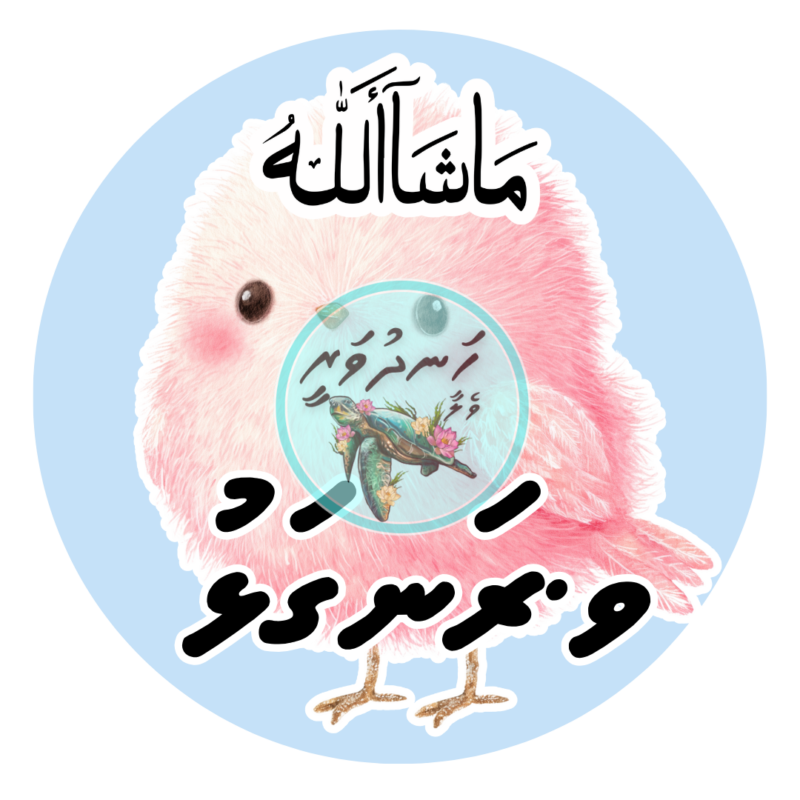 Dhivehi Sticker Roll Design - 13 (Cute Birds)