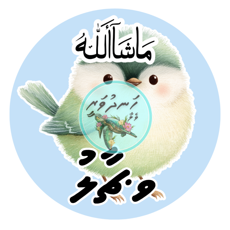 Dhivehi Sticker Roll Design - 13 (Cute Birds)